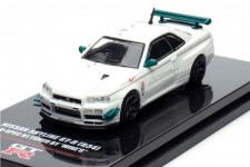 NISSAN Skyline GT-R (R34) V-Spec Mines White - Inno Models Scale 1:64 (IN64-R34VS-MINES)