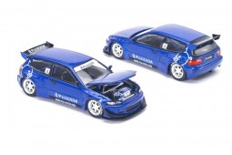 HONDA Pandem CIvic EG6 Blue - POP Race Scale 1:64 (PR640127)