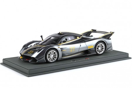 PAGANI Huayra R 2021 Metallic Grey - Con Vitrina - BBR Escala 1:18 (P18218B-V)