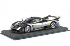 PAGANI Huayra R 2021 Metallic Grey - With Showcase - BBR Scale 1:18 (P18218B-V)