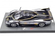 PAGANI Huayra R 2021 Metallic Grey - With Showcase - BBR Scale 1:18 (P18218B-V)