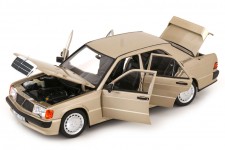 MERCEDES-Benz 190E 2.3 16V 1984 Smoke Silver Metallic - Norev Escala 1:18 (183831)