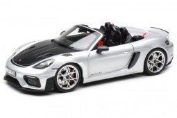 PORSCHE 718 Spyder RS W/ Weissach Pack 2023 Silver - Norev Escala 1:18 (187270)