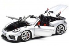 PORSCHE 718 Spyder RS W/ Weissach Pack 2023 Silver - Norev Escala 1:18 (187270)