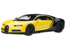 BUGATTI Chiron 2017 Amarillo/Negro - AutoArt Escala 1:18 (70994)