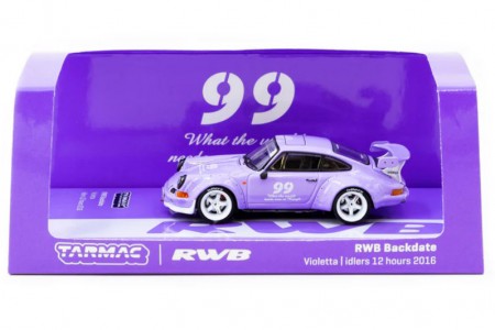 PORSCHE RWB Backdate Violetta Idlers 12h 2016 - Tarmac Works Escala 1:64 (T64-046-VI)