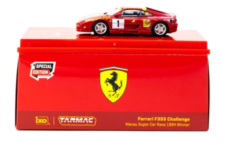 FERRARI F355 Ganador Challenge Macau Super Car Race 1994 Charles Kwan Special Edition - Tarmac Escala 1:64 (T64-083-94MGP01)