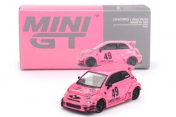 ABARTH 595 LB-Works x Abas Works 2024 Pink - MiniGT Escala 1:64 (MGT00851L)