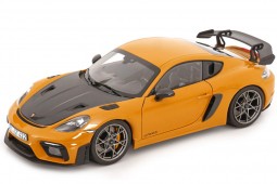 PORSCHE Cayman GT4 RS Weissach Package 2023 Bahama Yellow - Norev Scale 1:18 (187252)