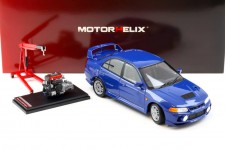MITSUBISHI Lancer Evo IV 1999 Blue - Motorhelix Scale 1:18 (M84005)