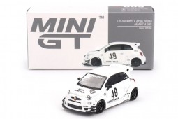 FIAT 595 Abarth LB-Works X Abas Works 2024 White - MiniGT Escala 1:64 (MGT00809L)