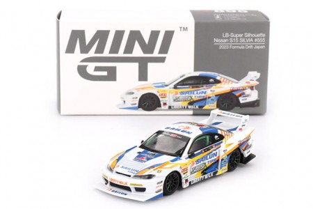 NISSAN LB-Super Silhouette S15 Silvia Formula Drift Japan 2023 - MiniGT Escala 1:64 (MGT00895R)