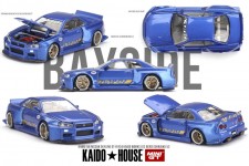 NISSAN Skyline GT-R (R34) Kaido Works (V2 Aero) Shinjuku V2 1999 - MiniGT Scale 1:64 (KHMG158)