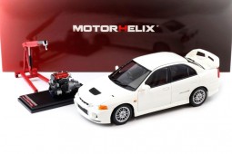 MITSUBISHI Lancer Evo IV 1999 White - Motorhelix Escala 1:18 (M84003)