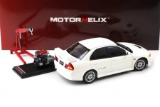 MITSUBISHI Lancer Evo IV 1999 White - Motorhelix Escala 1:18 (M84003)