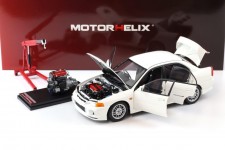 MITSUBISHI Lancer Evo IV 1999 White - Motorhelix Escala 1:18 (M84003)