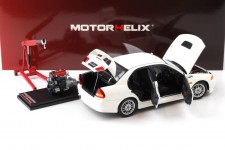 MITSUBISHI Lancer Evo IV 1999 White - Motorhelix Escala 1:18 (M84003)