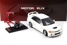 MITSUBISHI Lancer Evo IV 1999 White - Motorhelix Escala 1:18 (M84003)