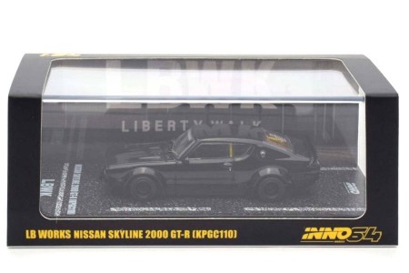 NISSAN Skyline 2000 GT-R (KPGC110) Kenmeri - Inno64 Scale 1:64 (IN64-KPGC110LB-BLA)