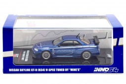 NISSAN Skyline GT-R (R34) V-Spec Tune by Mines - inno64 Scale 1:64 (IN64-R34VS-MINES-BL)