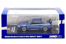 NISSAN Skyline GT-R (R34) V-Spec Tune by Mines - inno64 Escala 1:64 (IN64-R34VS-MINES-BL)