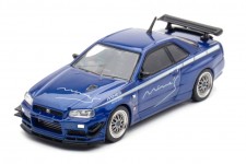 NISSAN Skyline GT-R (R34) V-Spec Tune by Mines - inno64 Scale 1:64 (IN64-R34VS-MINES-BL)