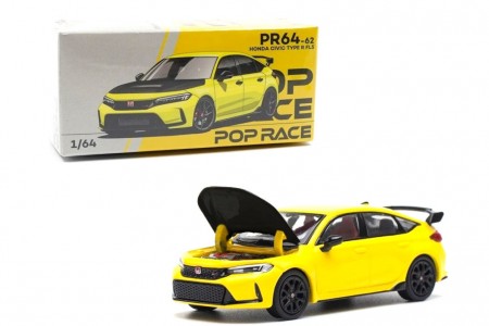 HONDA Civic Type-R (FL5) 2020 Yellow - POP Race Scale 1:64 (PR640062)