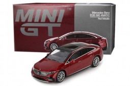 MERCEDES-Benz EQS 580 4Matic 2024 Red Metallic - MiniGT Escala 1:64 (MGT00970L)