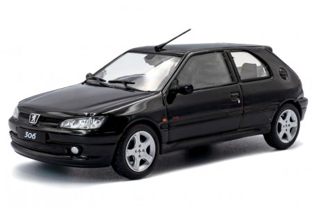 PEUGEOT 306 S16 1994 Onyx Black - Solido Escala 1:43 (s4311405)