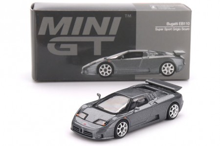 BUGATTI EB110 Super Sport 1995 Grigio Scuro - MiniGT Escala 1:64 (MGT01002L)