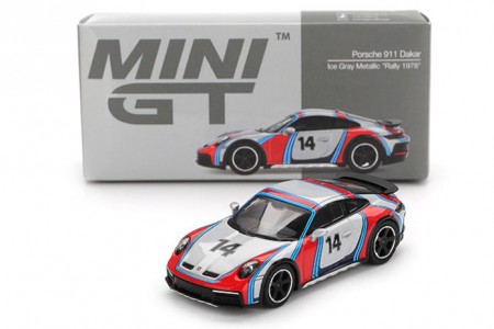PORSCHE 911 (992) Dakar Rally 2024 Ice Grey Metallic - MiniGT Scale 1:64 (MGT00964L)