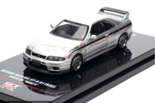 NISSAN Skyline GT-R (R33) Tuned by Mines Silver - Tarmac Works Scale 1:64 (IN64-R33-MINES-S)