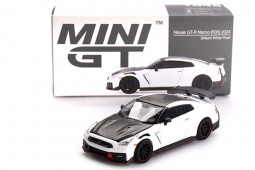 NISSAN GT-R Nismo 2024 Brilliant White Pearl - MiniGT Escala 1:64 (MGT01045)