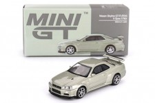 NISSAN Skyline GT-R (R34) V-Spec II 2002 Nur Millenium Jade - MiniGT Escala 1:64 (MGT01003R)