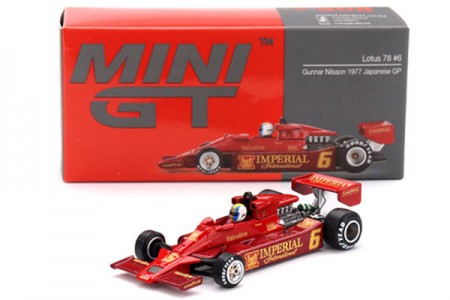 LOTUS 78 Formula 1 GP Japan 1977 Gunnar Nilsson - MiniGT Scale 1:64 (MGT00808L)