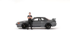 NISSAN Skyline GT-R (R32) 1992 Gunmetal - Matsuda Figure - MiniGT Scale 1:64 (MGT00869R)