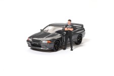 NISSAN Skyline GT-R (R32) 1992 Gunmetal - Matsuda Figure - MiniGT Scale 1:64 (MGT00869R)