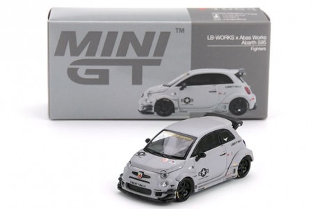 ABARTH 595 LB-Works X Abas Works Fighters 2024 - MiniGT Scale 1:64 (MGT01064L)