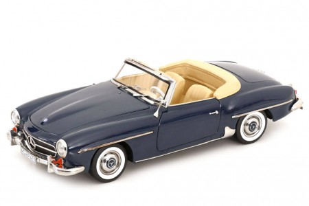 MERCEDES 190 SL W121 Roadster 1957 Dark Blue - Norev Escala 1:18 (183403)