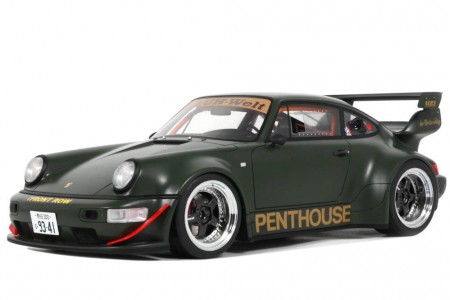 PORSCHE 911 (964) RWB Rauh-Welt Penthouse 2025 Kahki Green - GT Spirit Escala 1:18 (GT559)