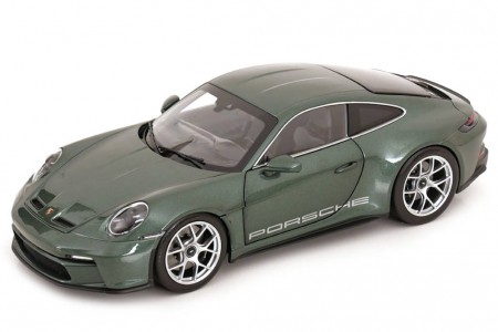 PORSCHE 911 (992) S/T 2023 Green Metallic - Norev Escala 1:18 (187472)