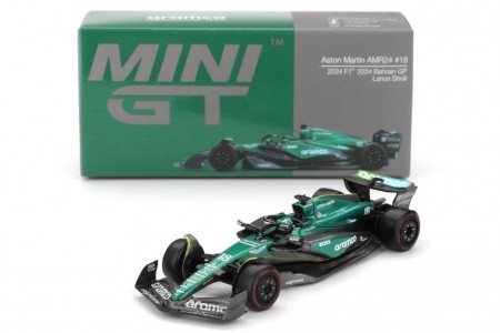 ASTON MARTIN AMR24 GP Bahrain 2024 Lance Stroll - MiniGT Escala 1:64 (MGT01001L)