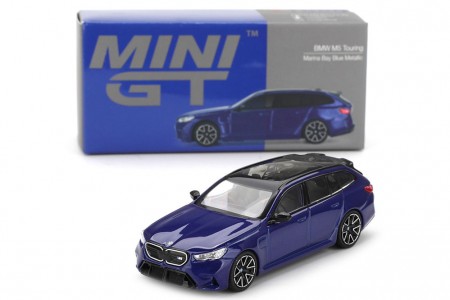 BMW M5 Touring 2024 Marina Bay Blue Metallic - MiniGT Escala 1:64 (MGT01080L)