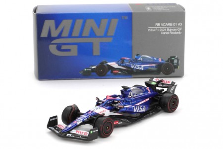 RACING BULLS VCARB 01 GP Bahrain 2024 Daniel Ricciardo - MiniGT Scale 1:64 (MGT01006)