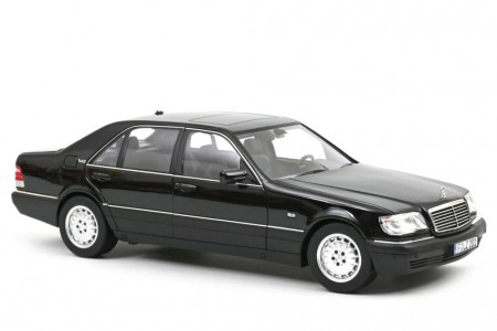 MERCEDES-Benz S600 (W140) 1997 Obsidian Black Metallic - Norev Escala 1:18 (183045)