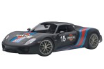 PORSCHE 918 Spyder Weissach Package Martini 2013 Black - AutoArt Scale 1:18 (77929)
