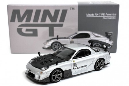 MAZDA RX-7 RE-Amemiya Silver Metallic - MiniGT Scale 1:64 (MGT01106L)