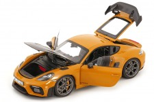 PORSCHE Cayman GT4 RS Weissach Package 2023 Bahama Yellow - Norev Scale 1:18 (187252)