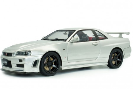 NISSAN Skyline GT-R (BNR34) Z-Tune 1999 Silver - Solido Escala 1:18 (S1804312)