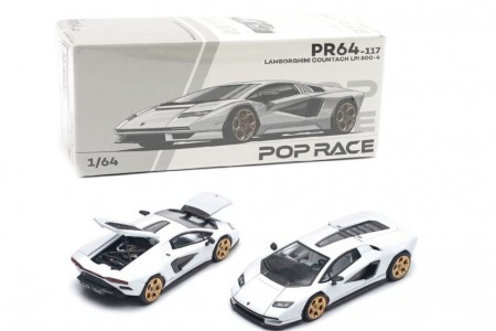 LAMBORGHINI Countach LPI 800-4 White - POP Race Scale 1:64 (PR640117) 